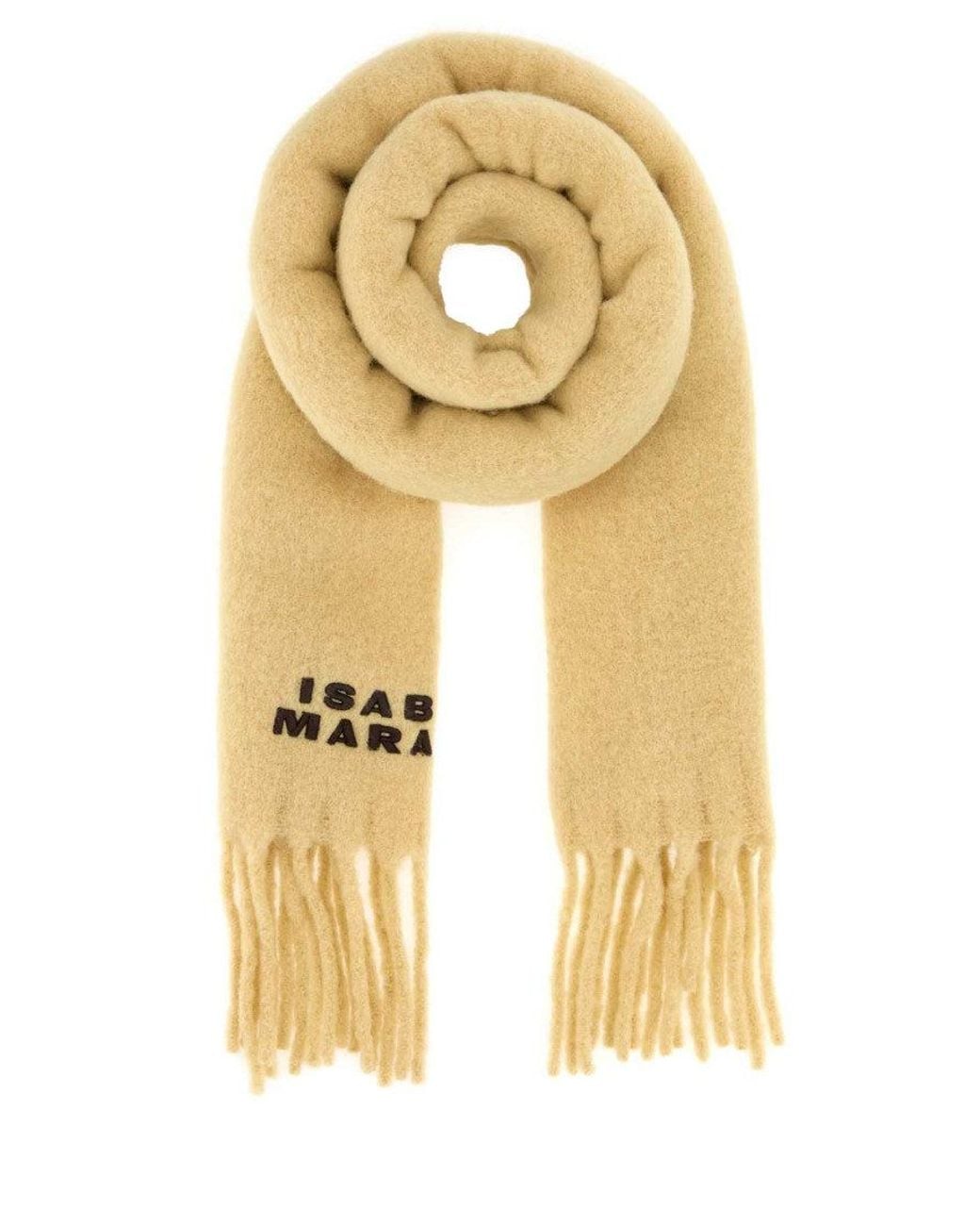Isabel Marant Yellow Butter Firny-Gz Logo Scarf
