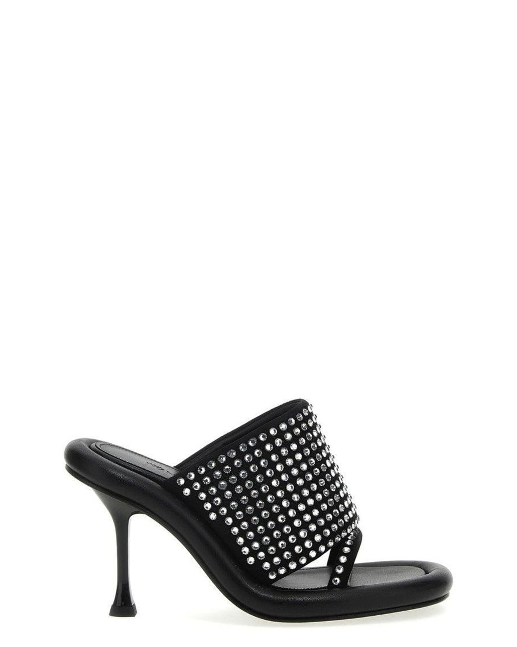 J.W. Anderson Black Bumber Crystal Heels