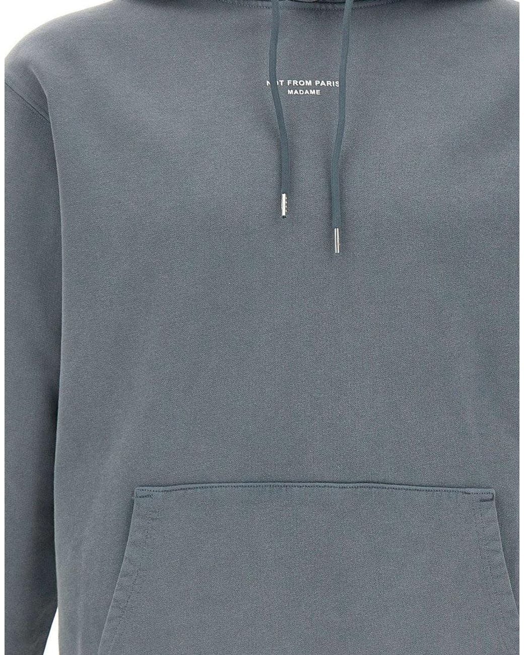 Drole de Monsieur Gray Logo Relaxed Hoodie for men