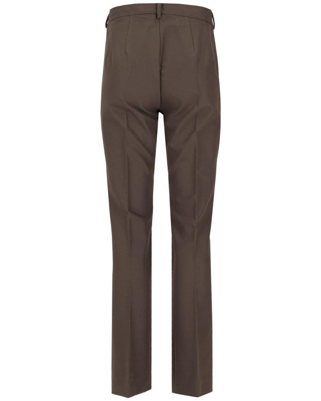 Max Mara Brown Regular Flat Front Pant