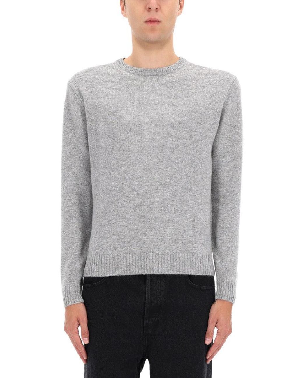 Aspesi Gray Crew Neck Sweater for men