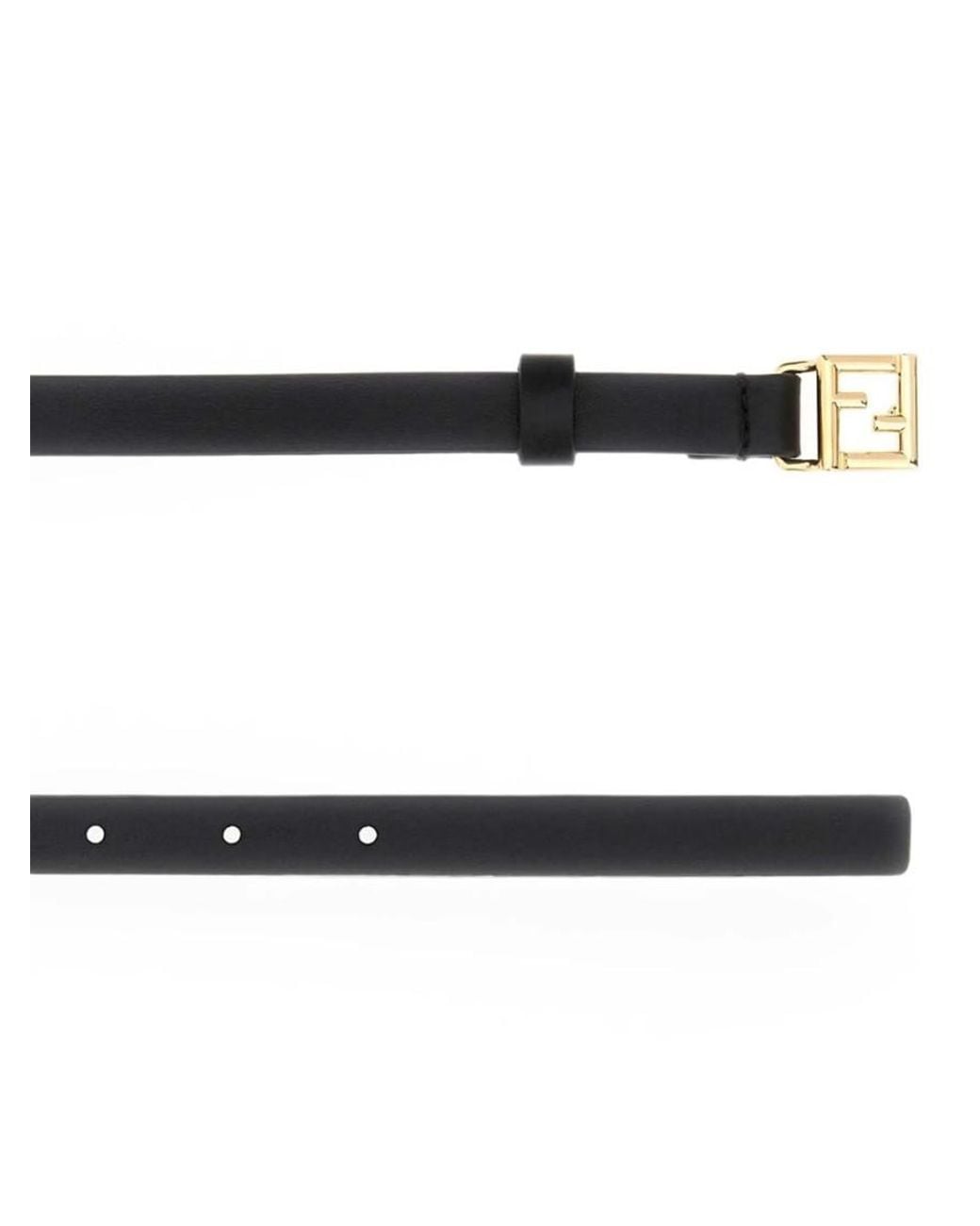Fendi White Solid Logo Belt