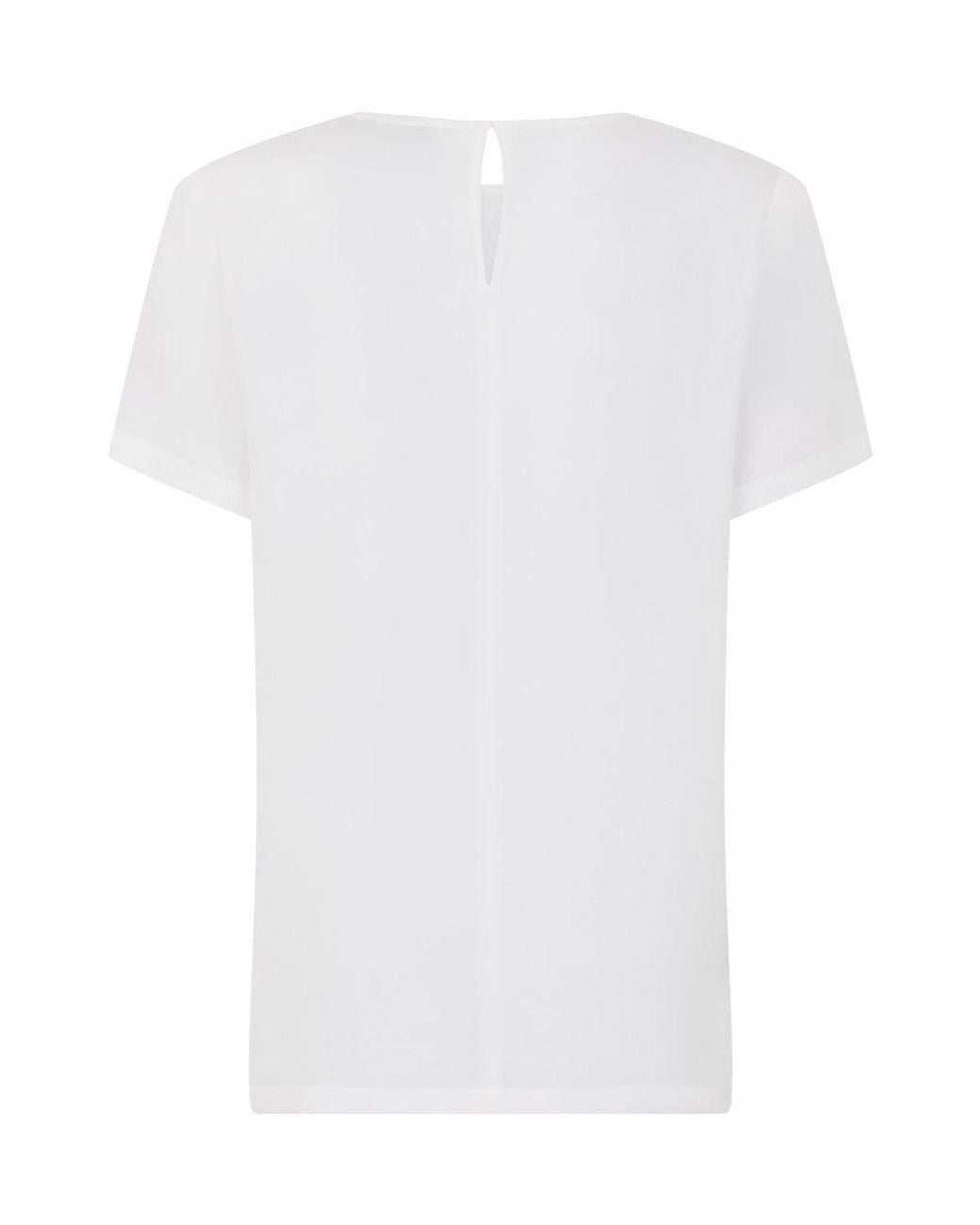 Max Mara White Round Neck T-Shirt