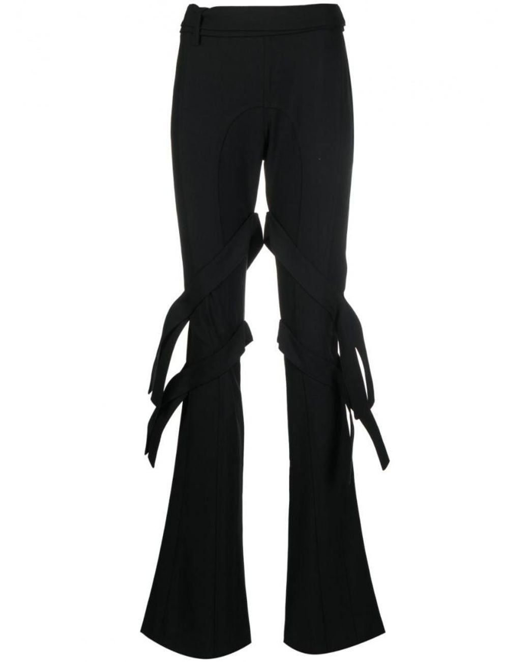 Ambush Black Double Waist Wool Trousers