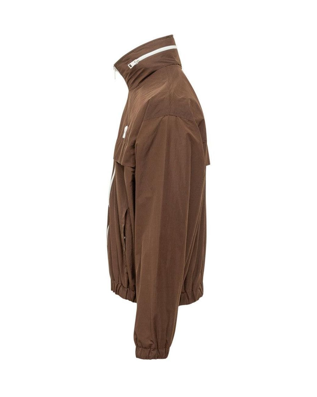 AMI Brown Mock Collar Jacket for men