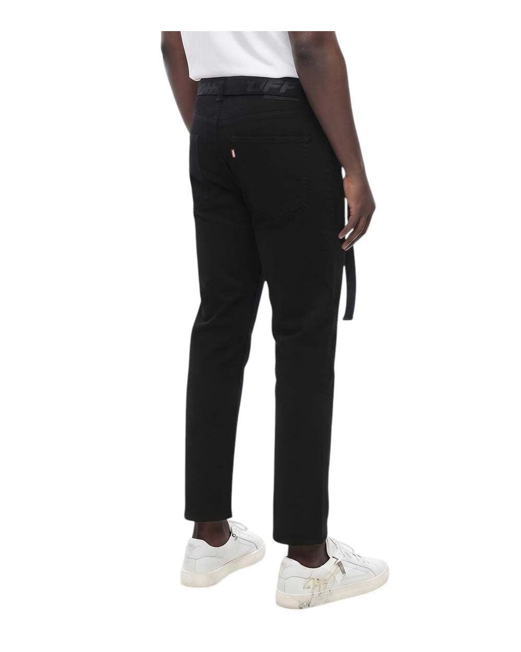 Off-White c/o Virgil Abloh Black Slim Mid Rise Jeans for men