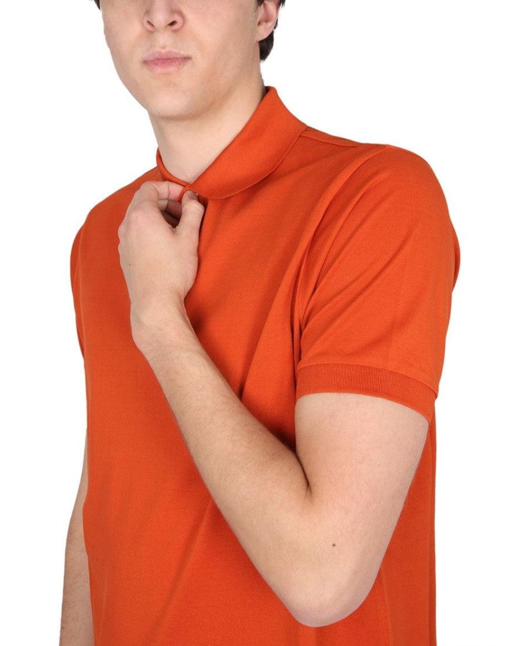 Paul Smith Orange Shirt Collar Polo for men