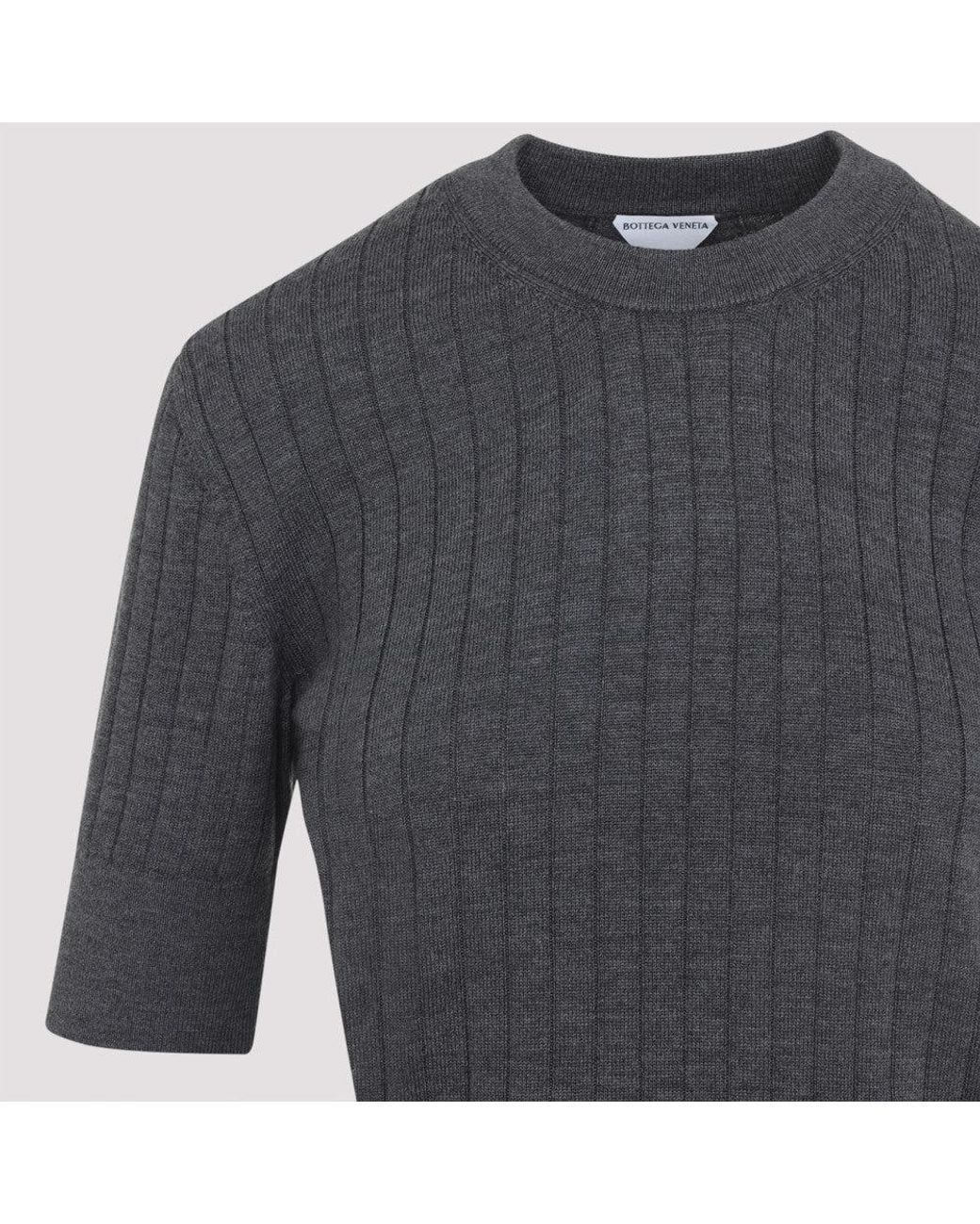 Bottega Veneta Gray Wool Top