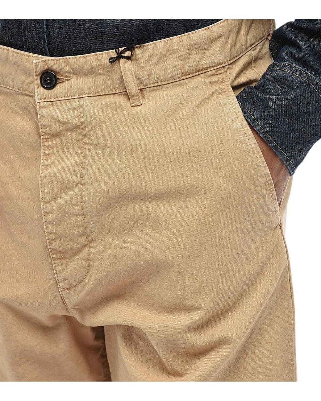 DSquared² Natural Straight Solid Trousers for men