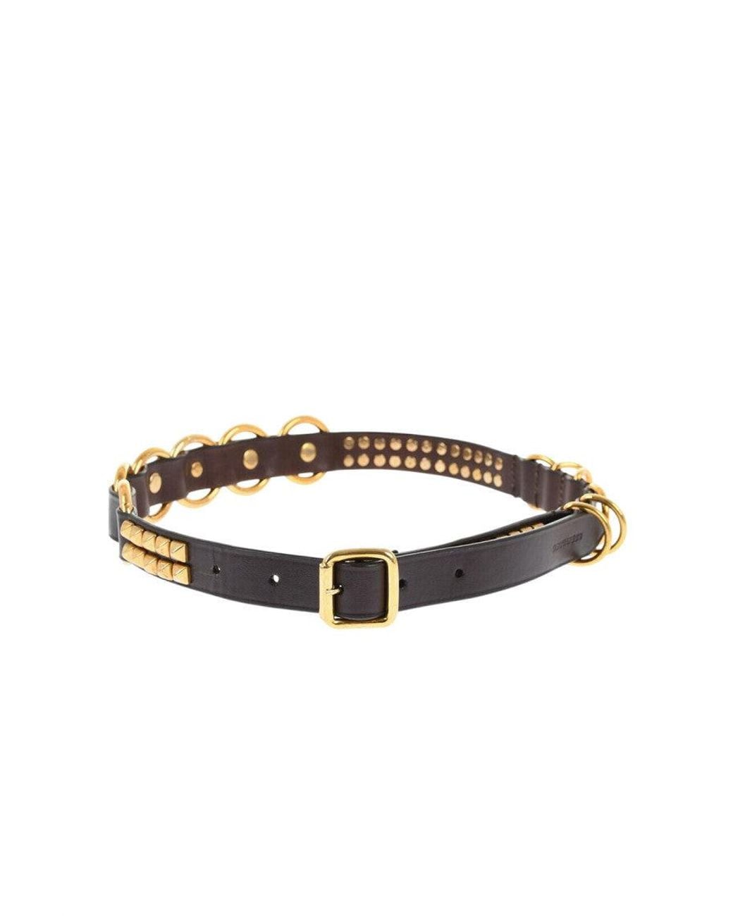 DSquared² Black Studded Casual Belt