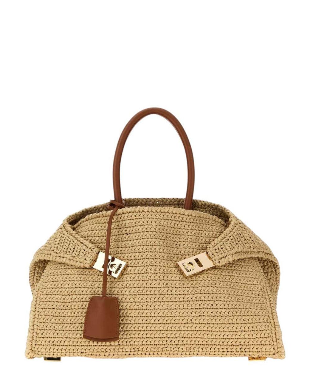 Ferragamo Metallic Hug Medium Satchel