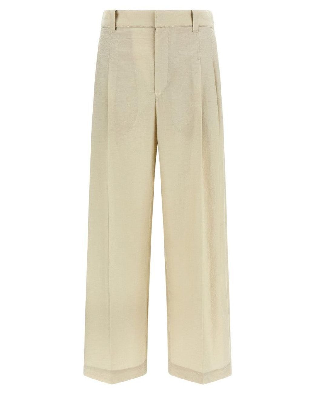 Brunello Cucinelli Natural Cotton Trousers