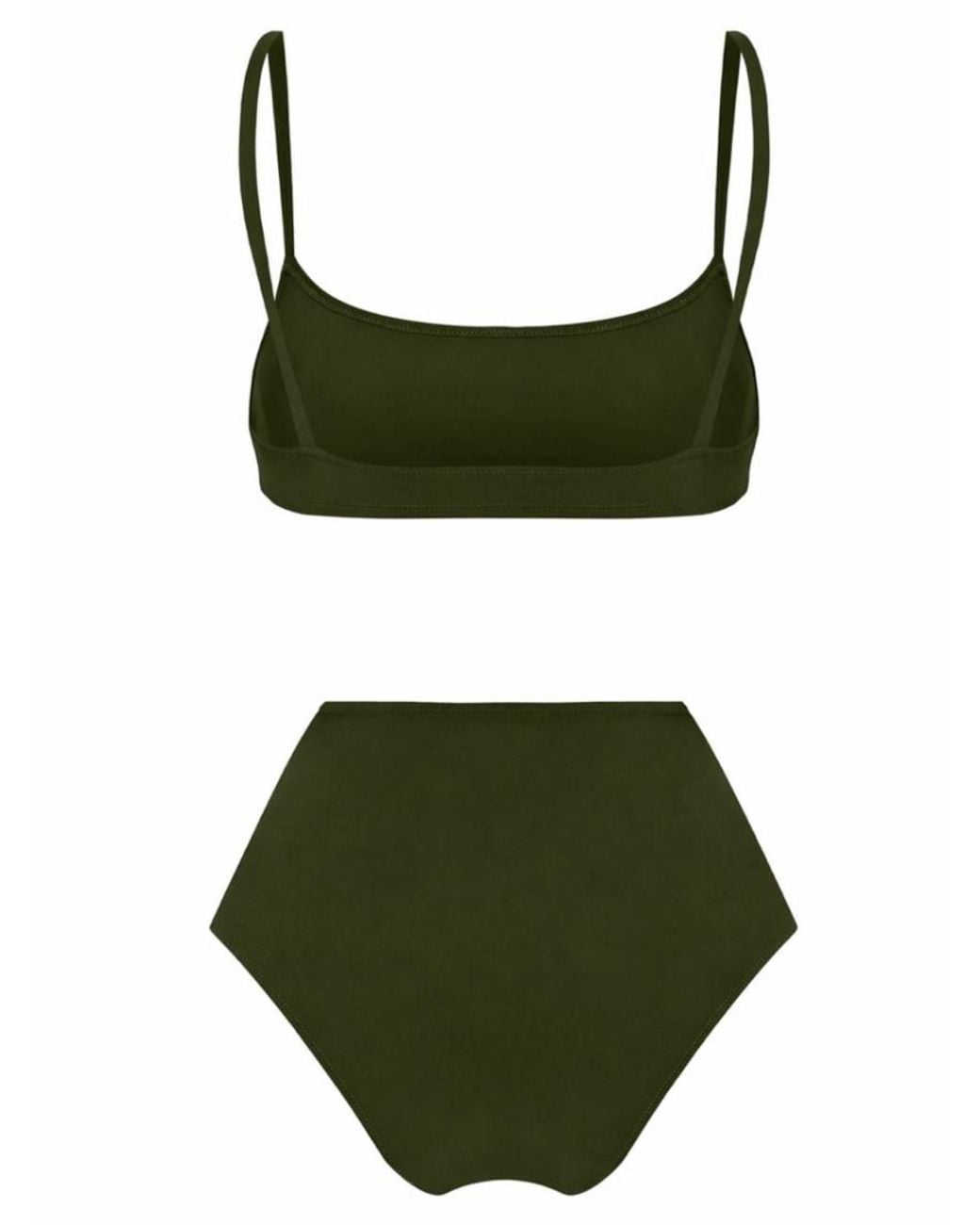 Lido Green Solid Swimwear