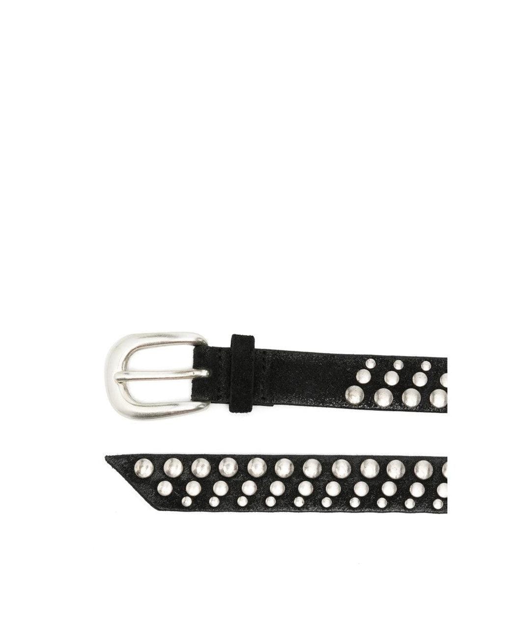 Orciani Black Studded Buckle Belt for men