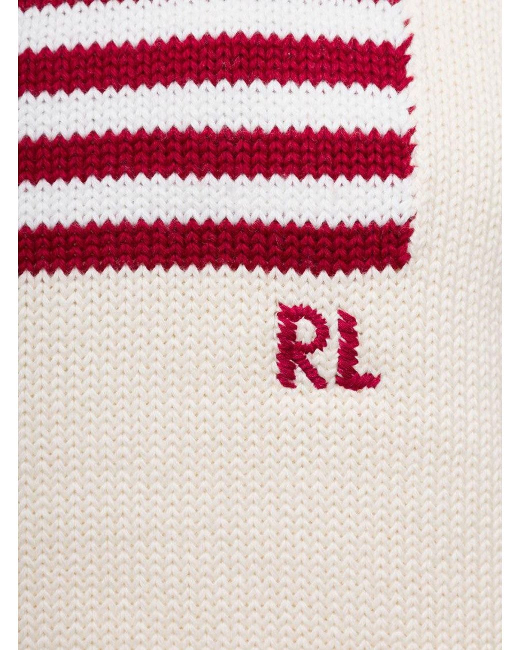 Polo Ralph Lauren White Graphic Crew Neck Sweater