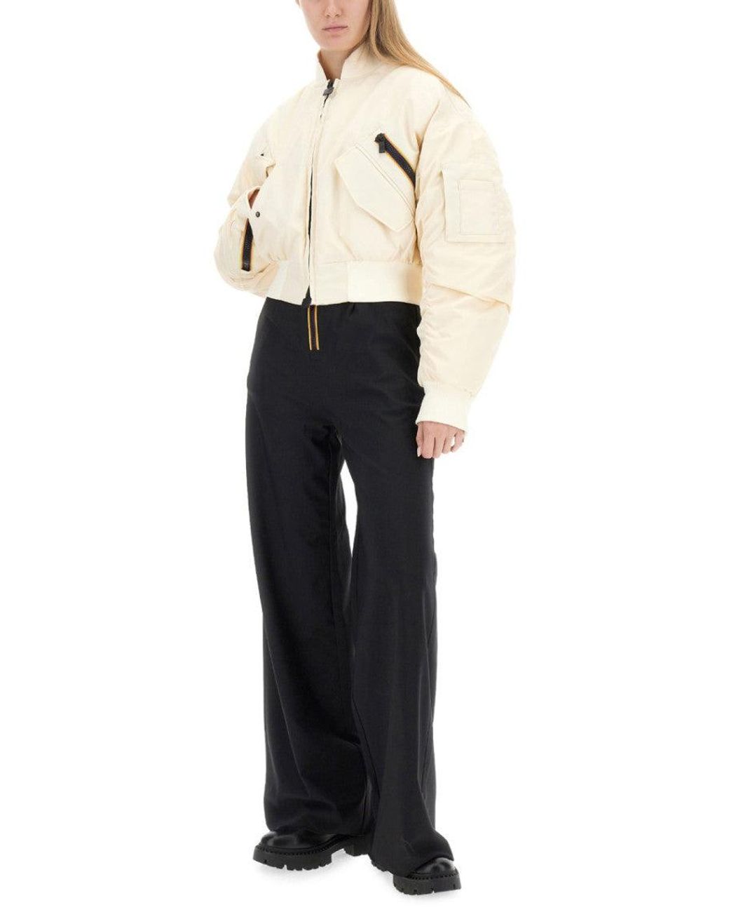 K-Way Natural Solid Mock Collar Jacket