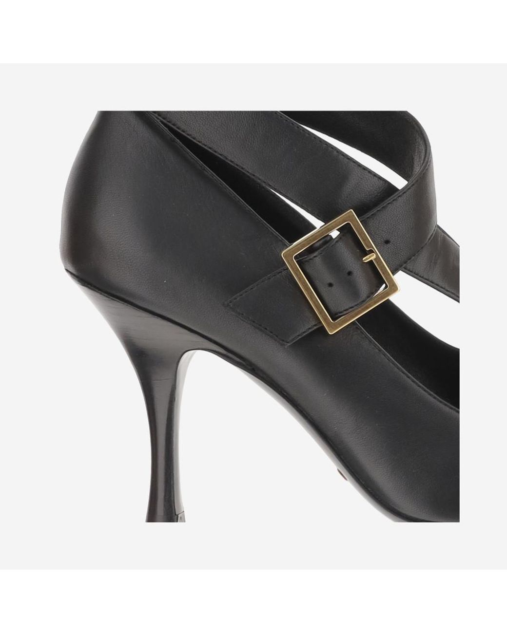 Khaite Black Leather Pumps