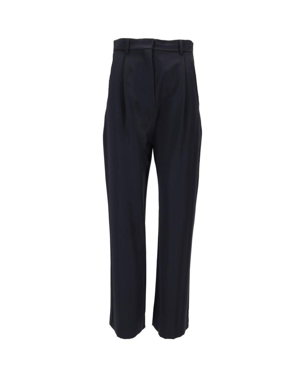 Max Mara Blue Tailored Flat Front Pant