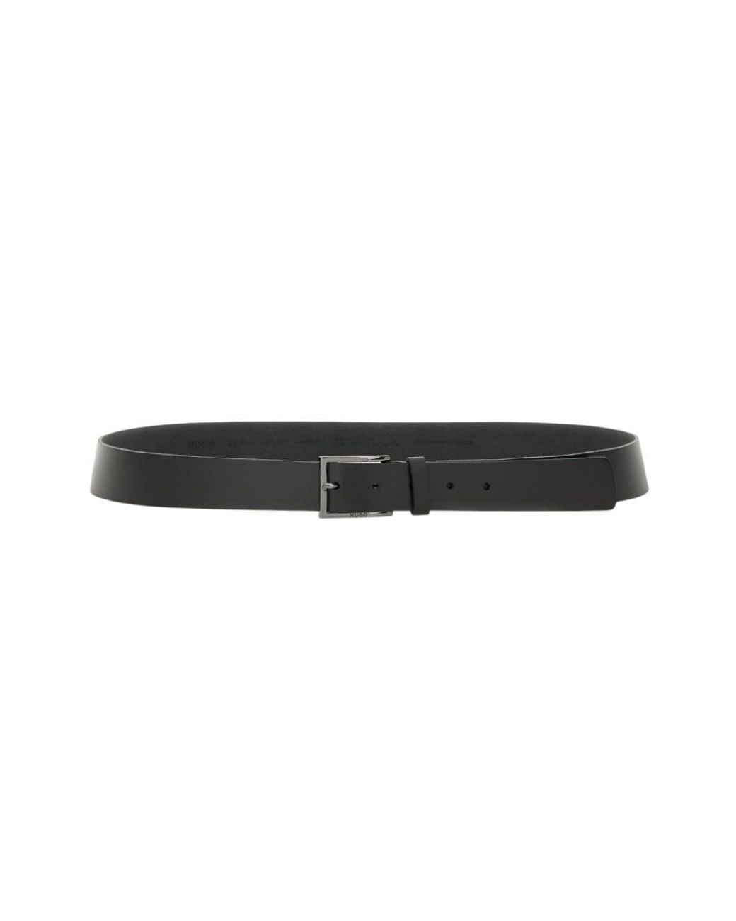 HUGO Black Solid Buckle Belt for men