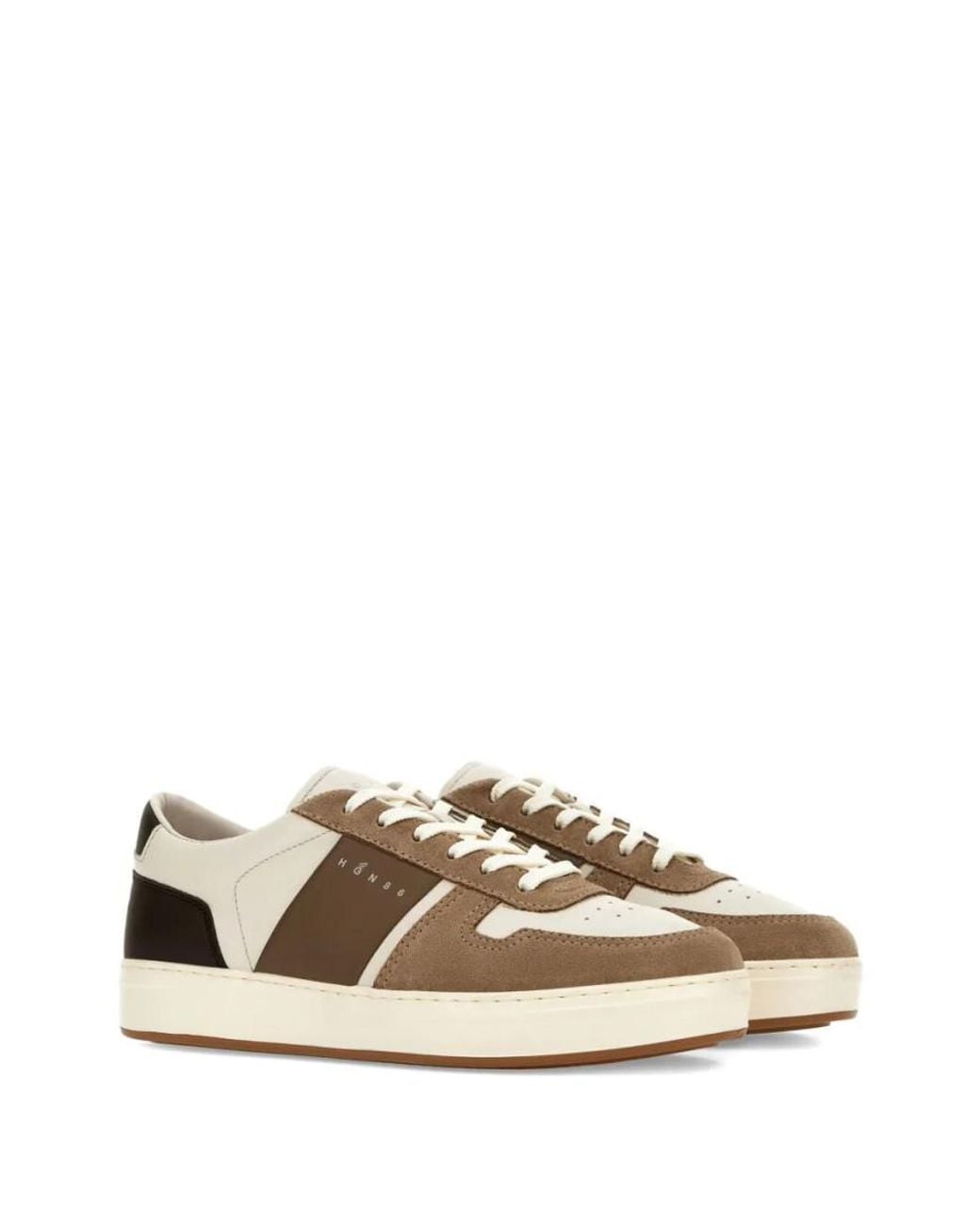 Hogan Brown Logo Sneakers for men