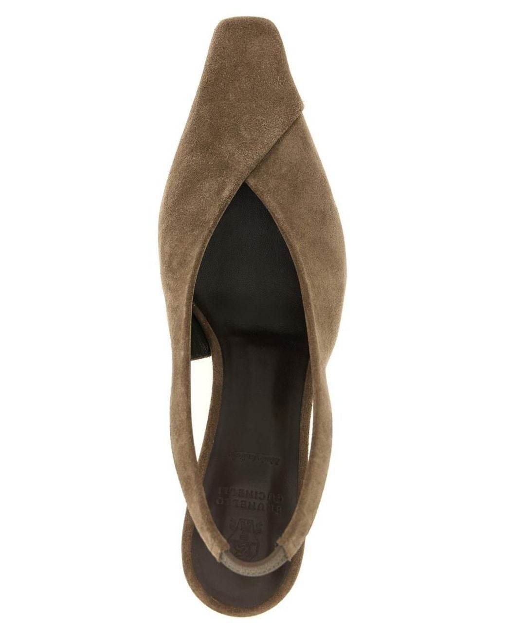 Brunello Cucinelli Brown 'City' Slingback