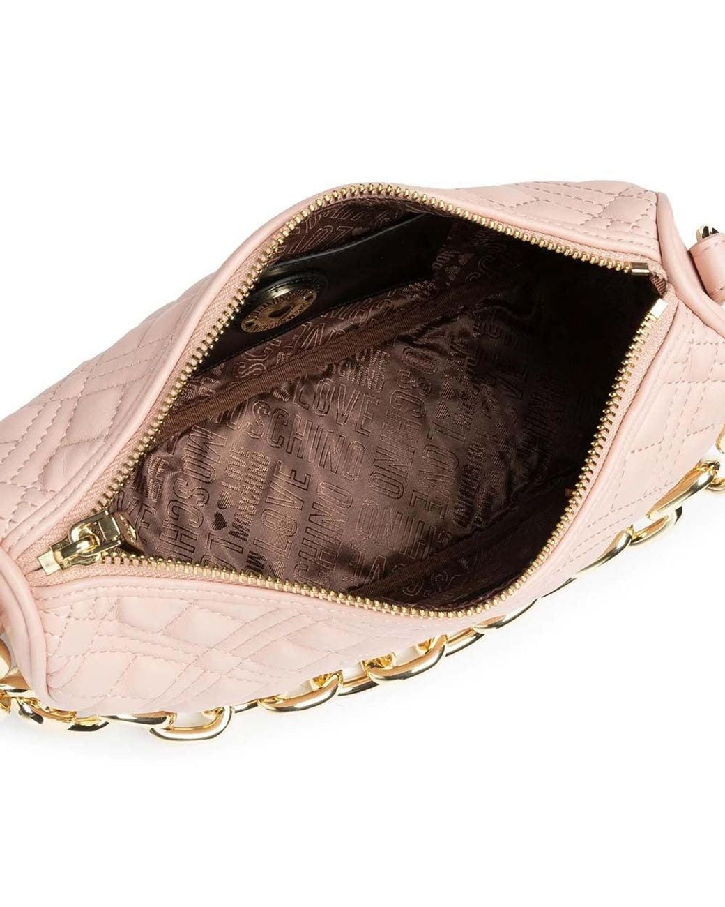 Love Moschino Pink Quilted Medium Shoulder Bag
