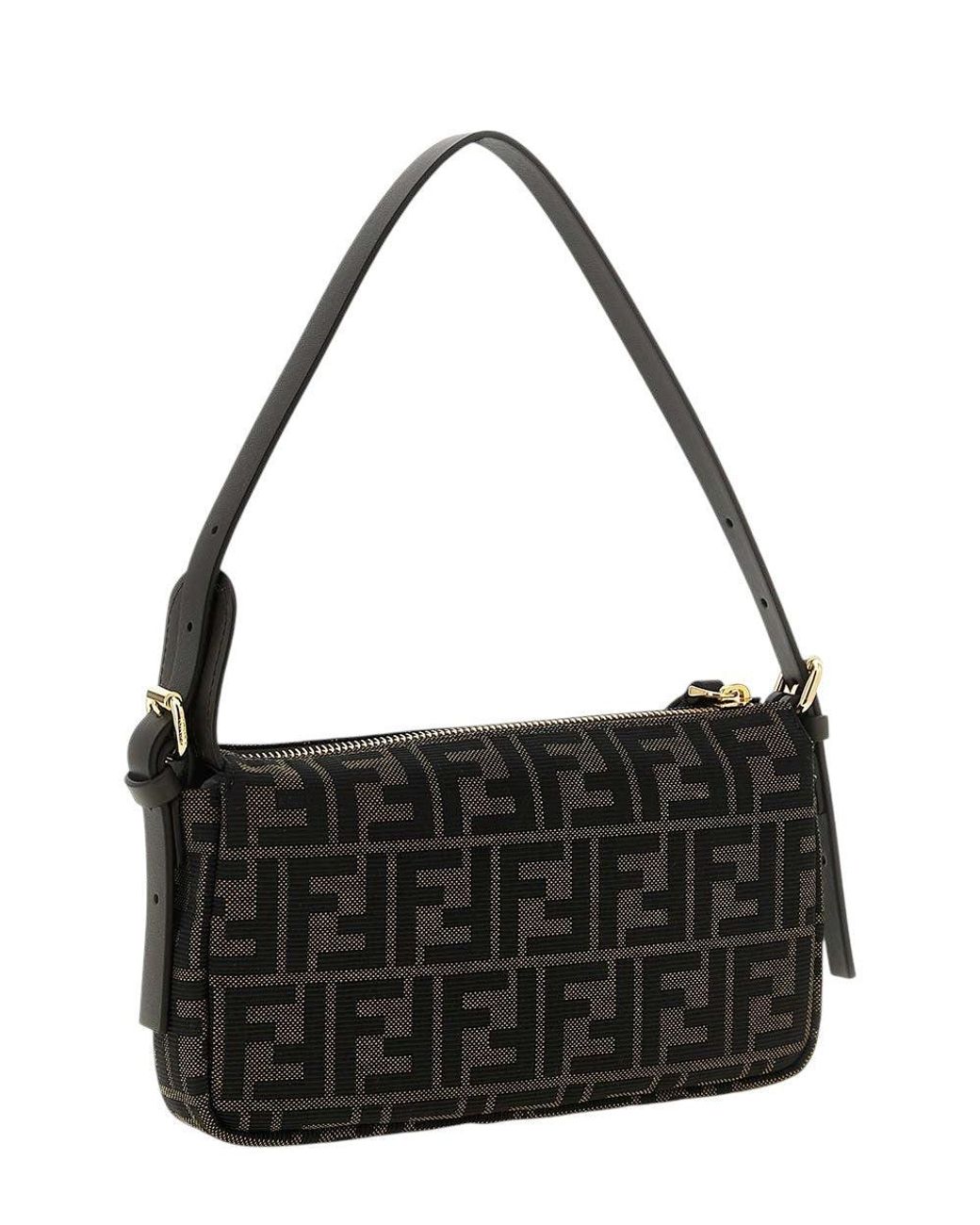 Fendi Black Ff Logo Small Shoulder Bag