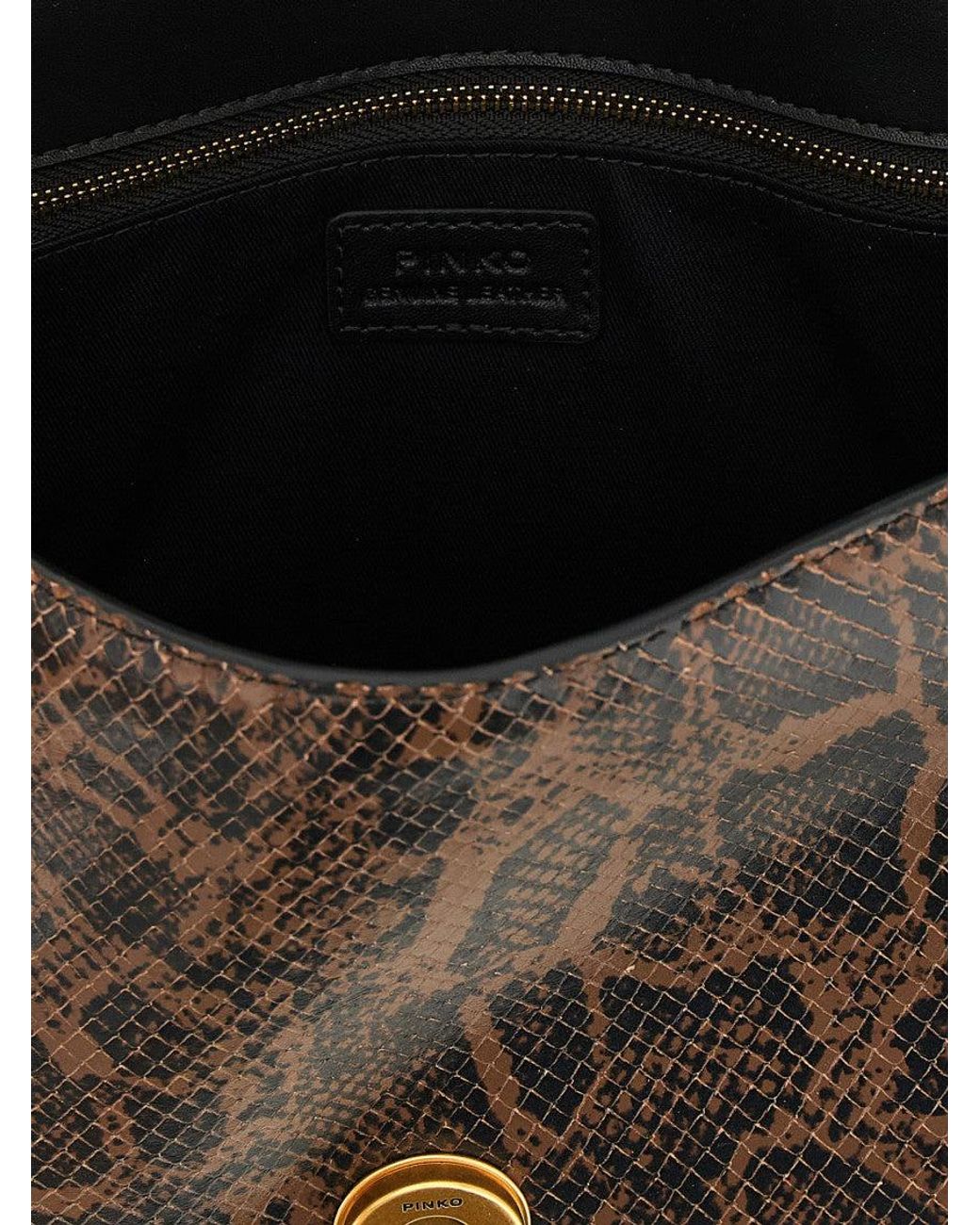 Pinko Black Dark Love One Medium Satchel