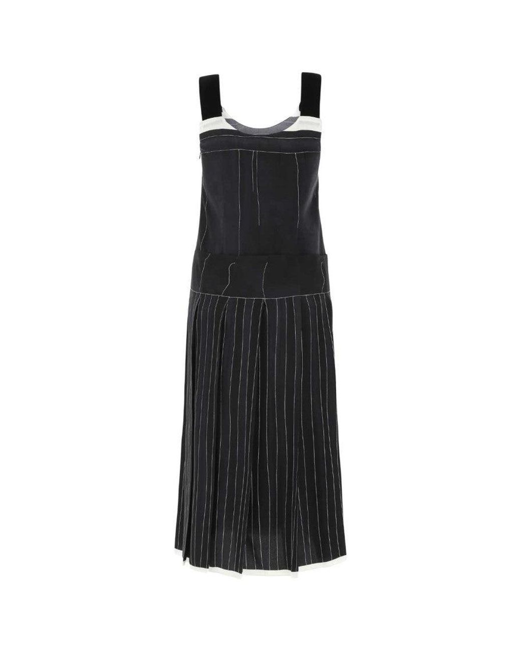 Prada Black Printed Silk Dress