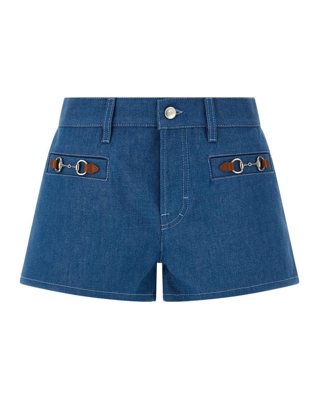 Gucci Blue Cotton Bermuda Shorts