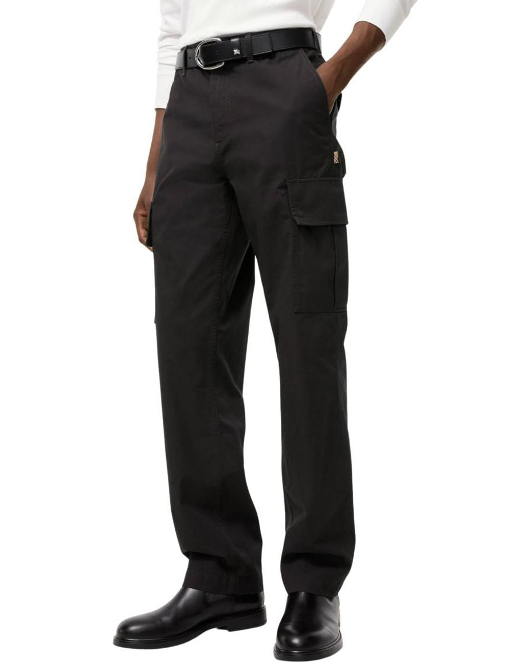 Burberry Black Regular Cargo Pants for men