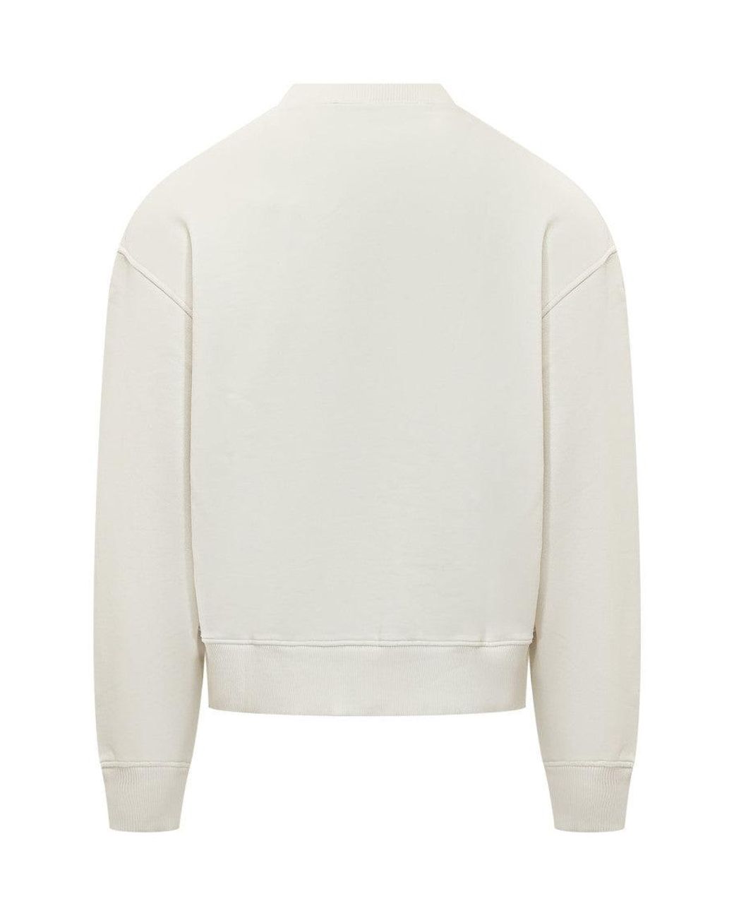 Palm Angels White Graphic Crew Neck Sweatshirt for men