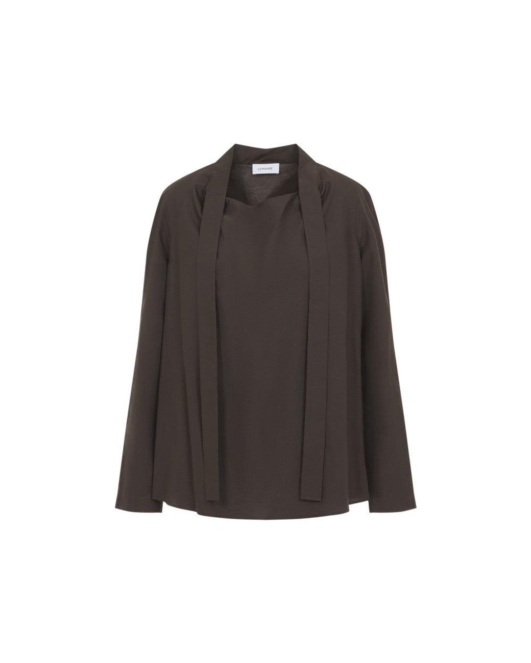 Lemaire Brown Ascot Blouse