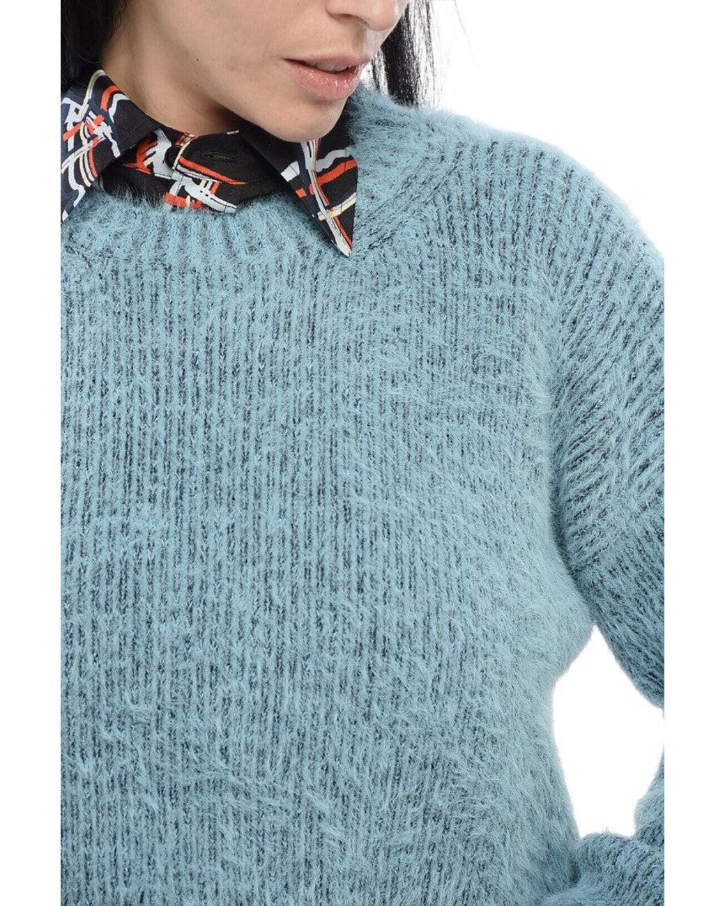 Stella McCartney Blue Sky Knitted Crew Neck Sweater