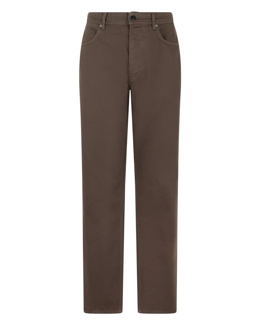 Stone Island Brown Straight Mid Rise Jeans for men