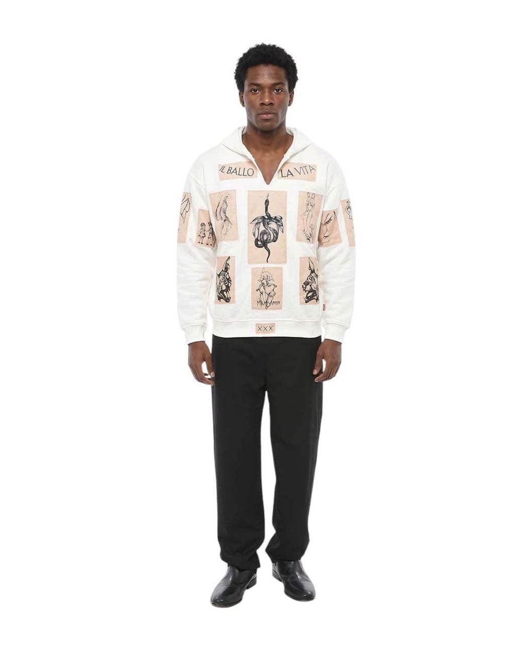 DIESEL Natural Graphic Print Hoodie for men