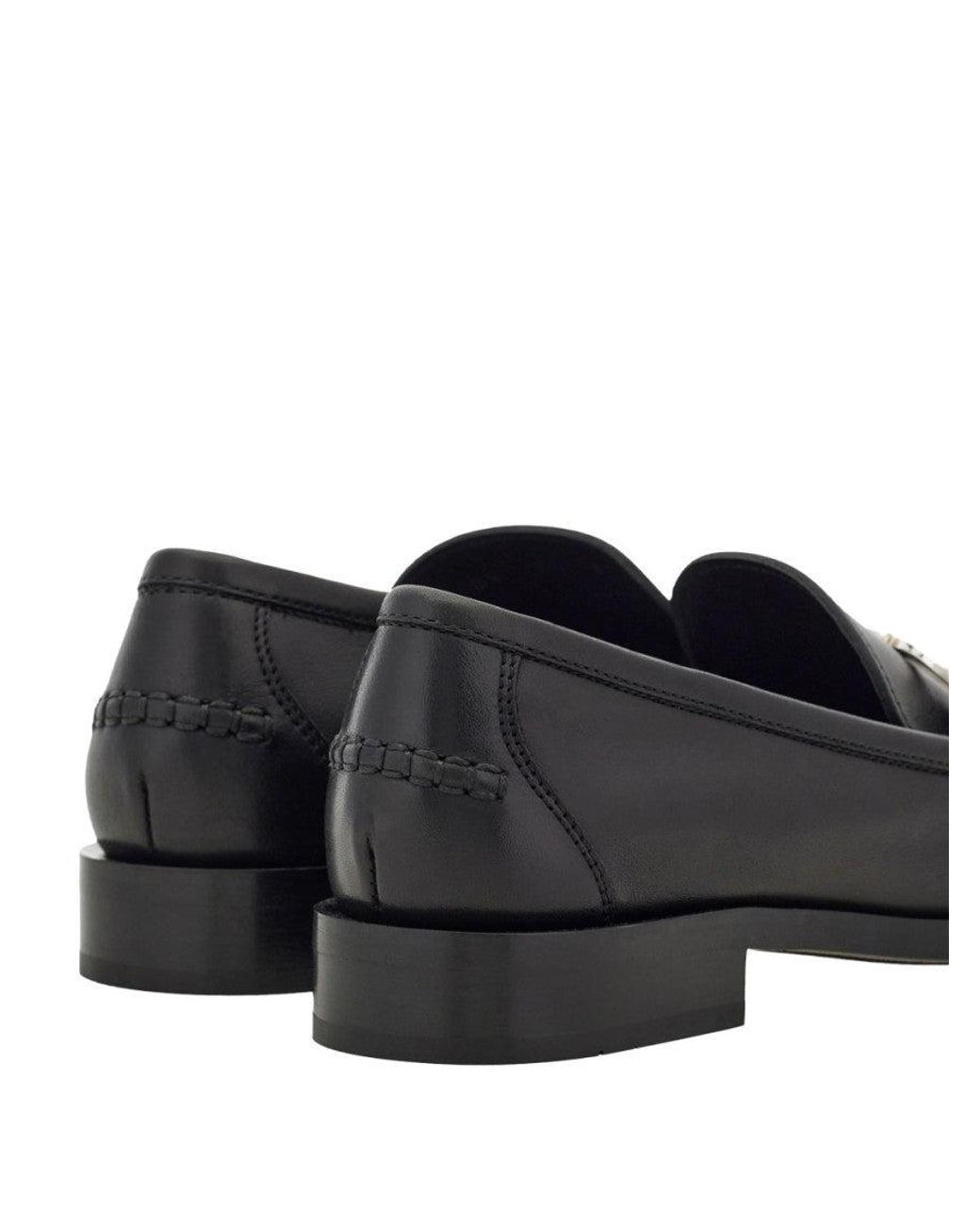 Ferragamo Black Gancini Ornament Loafers