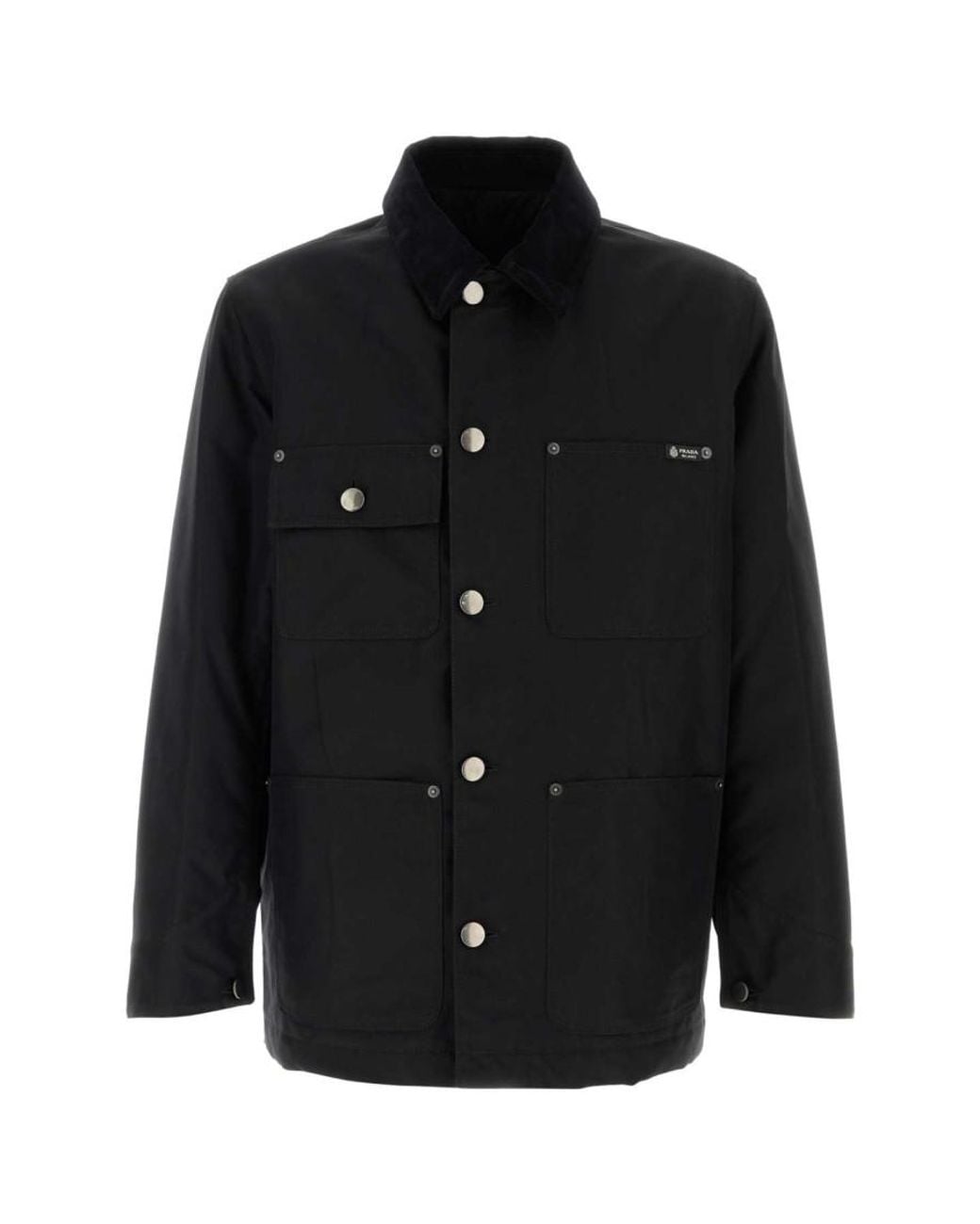 Prada Black Shirt Collar Jacket for men