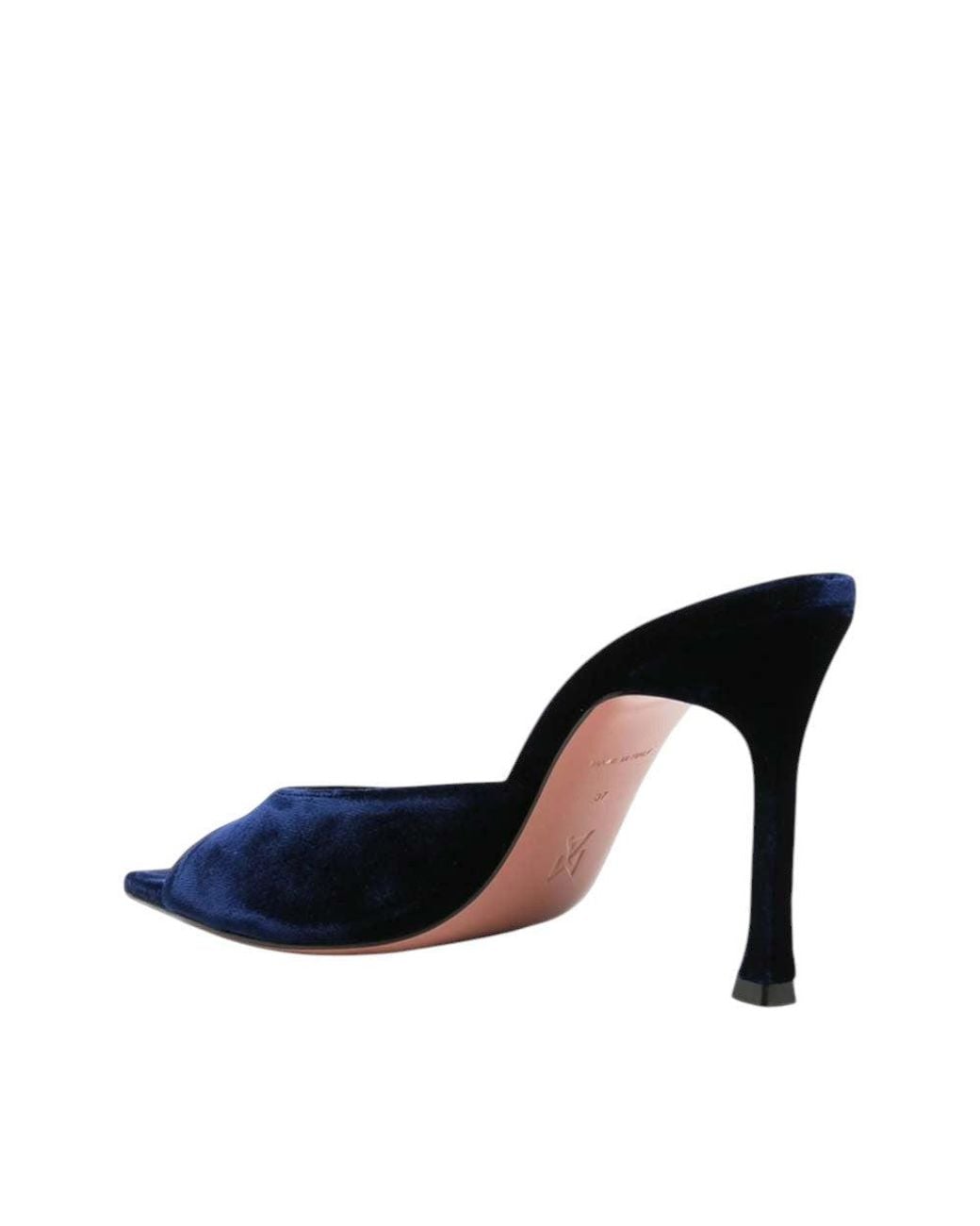 AMINA MUADDI Blue Alexa Velvet Heels
