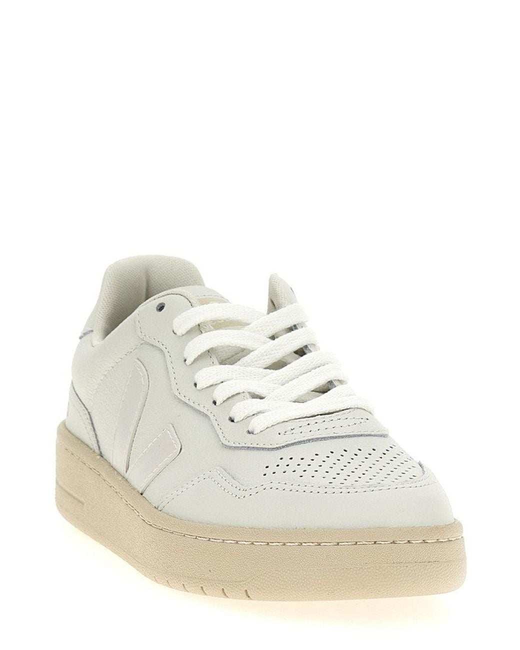 Veja White V-90 Sneakers