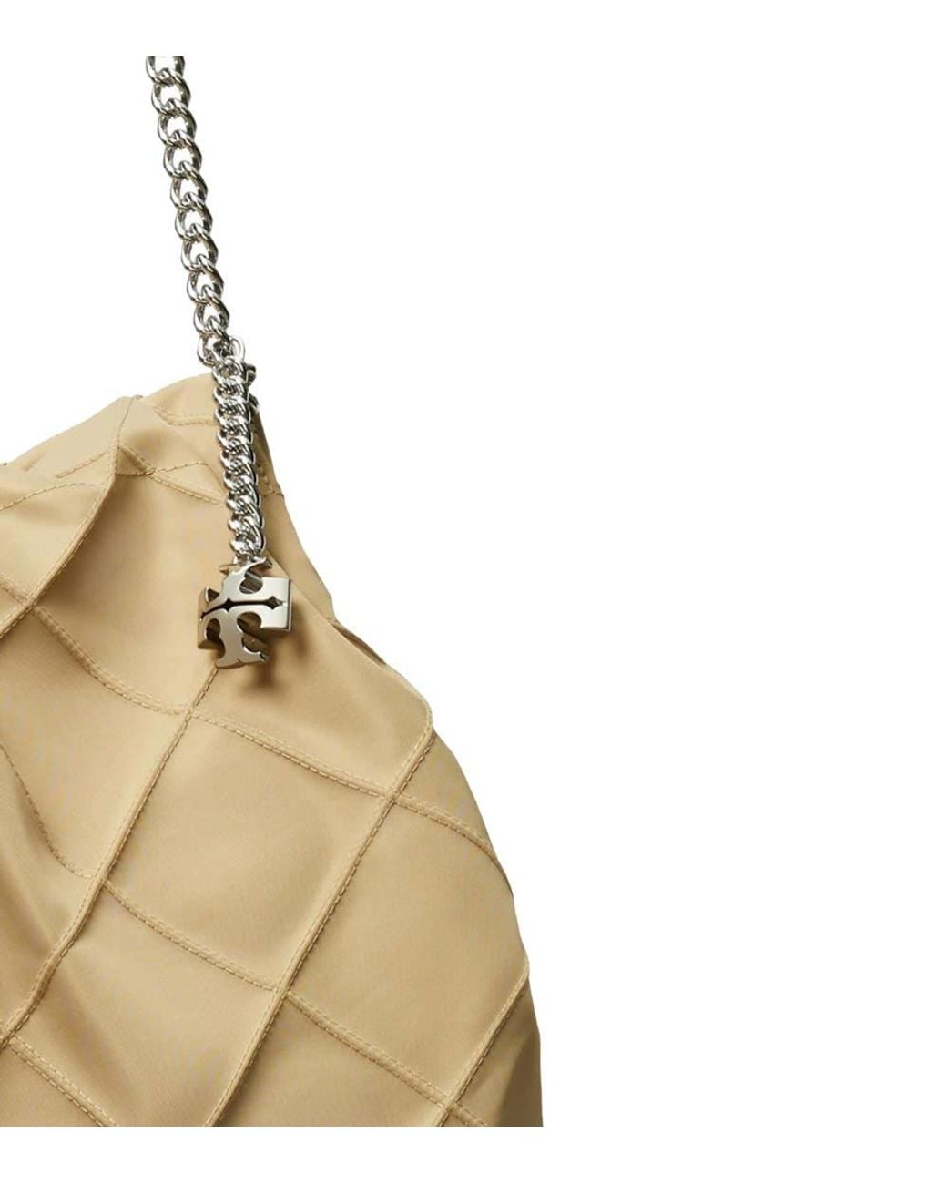 Tory Burch Natural Fleming Large Hobo