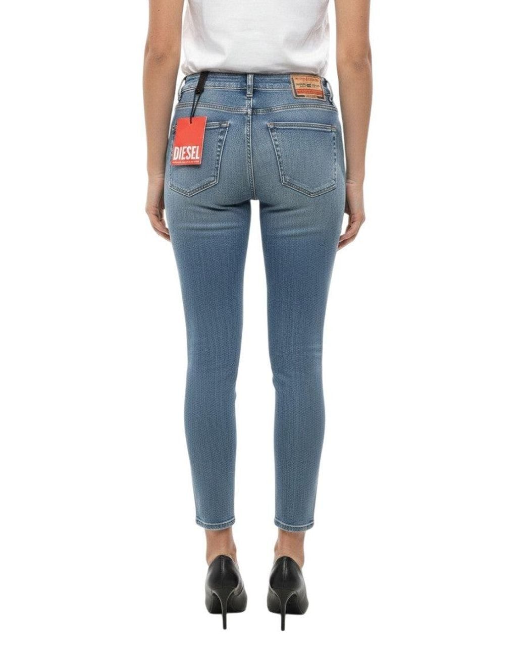 DIESEL Blue Skinny High Rise Jeans
