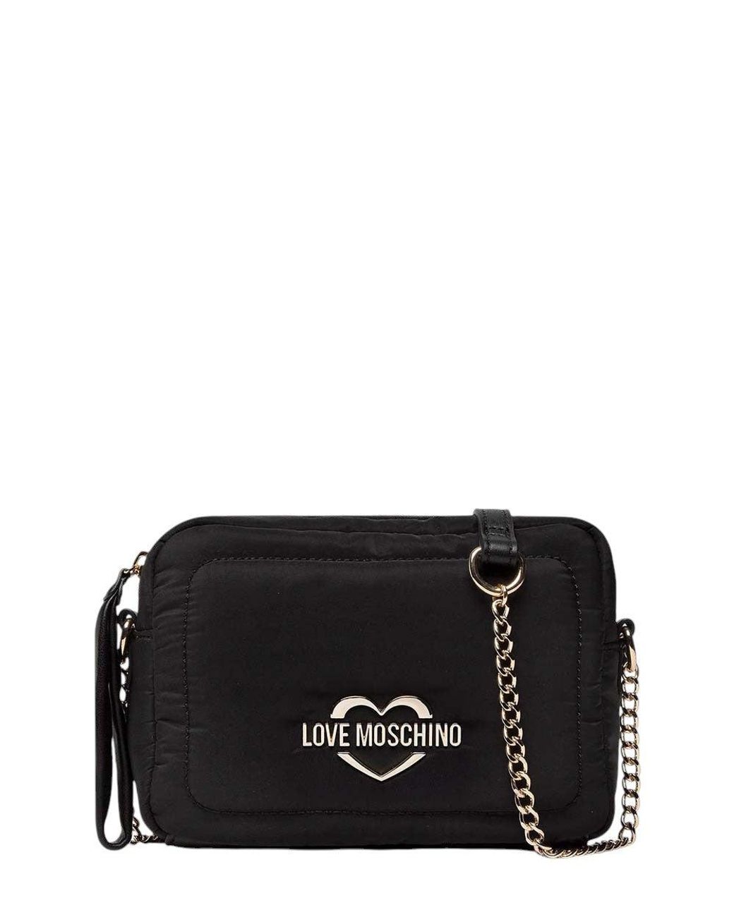 Love Moschino Black Heart Logo Small Crossbody Bag