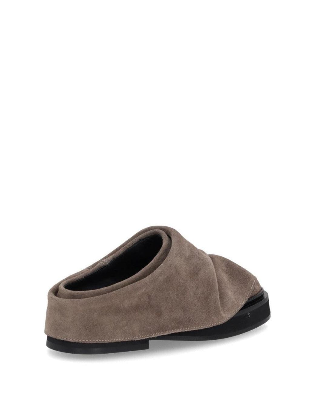 The Attico Brown Taupe Suede Mules