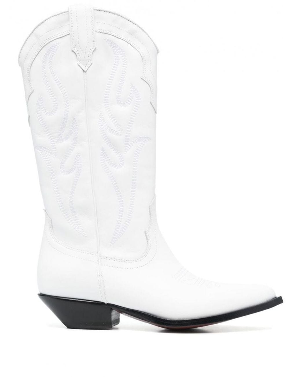 Sonora Boots White Santa Fe Leather Western Boots