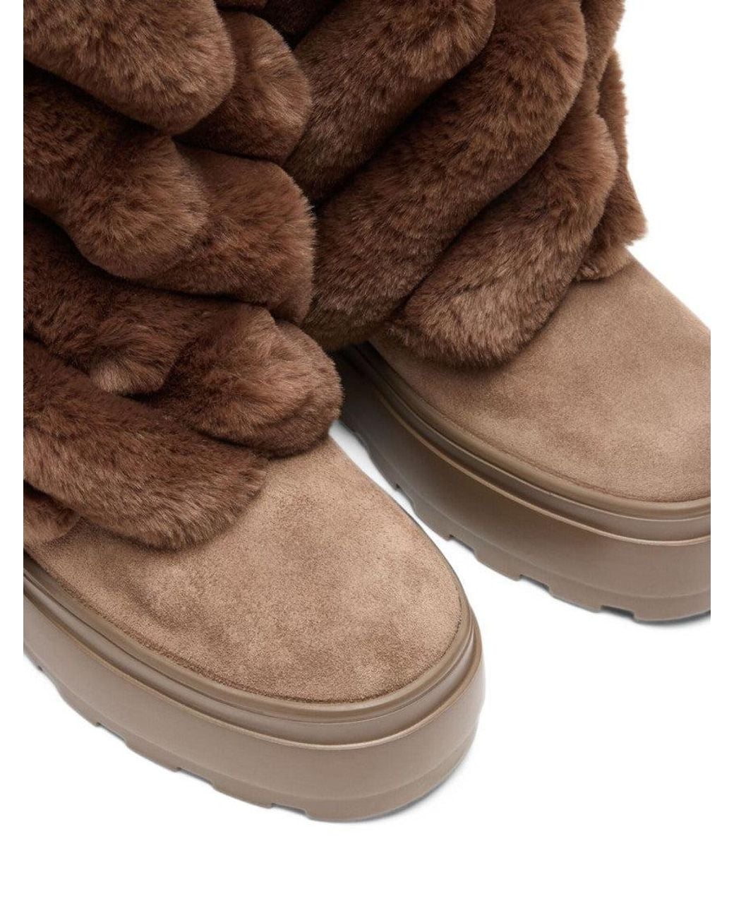 Casadei Brown Textured Boots
