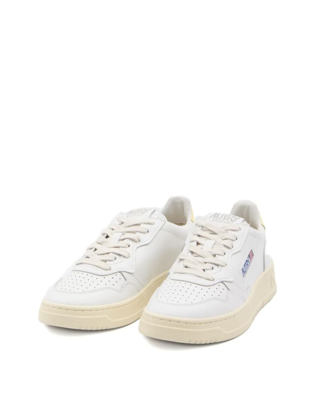Autry White Medialist Low Leather Sneakers