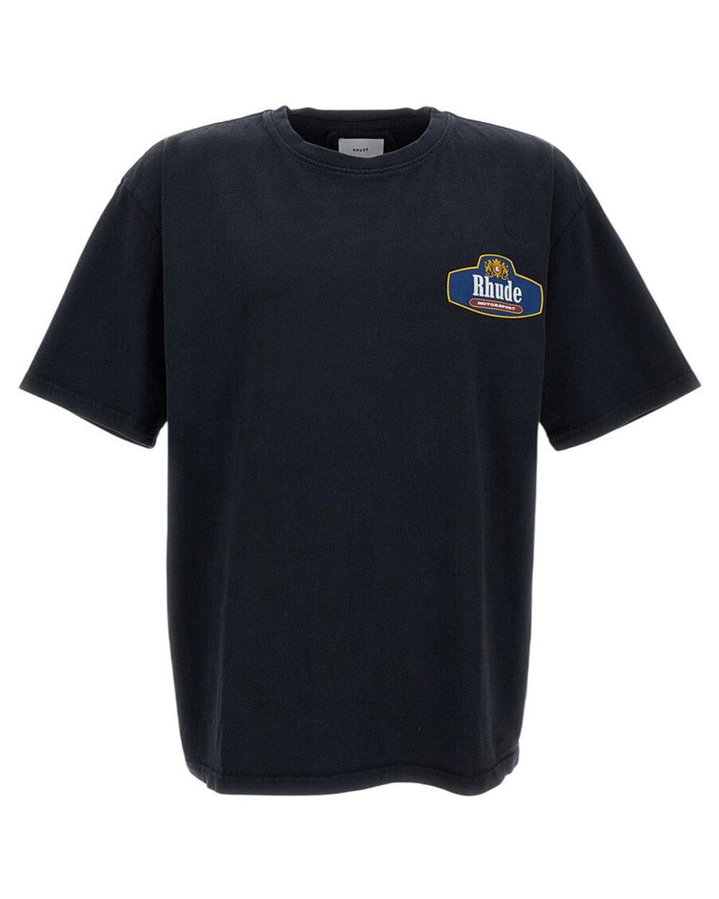 Rhude Black Crew Neck T-Shirt for men