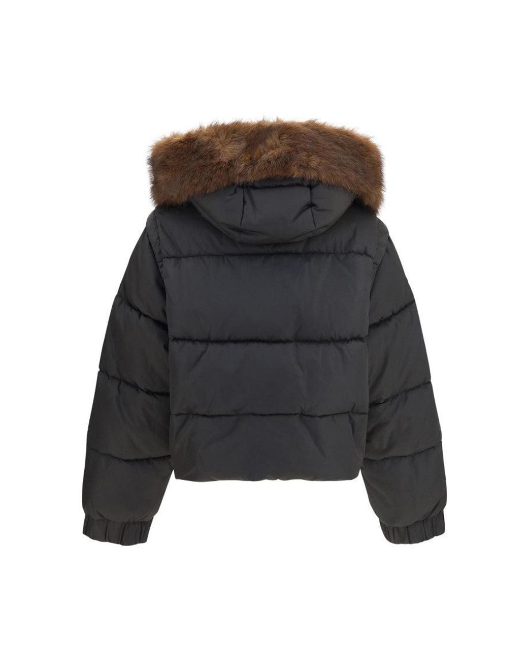 Pinko Black Solid Hood Jacket