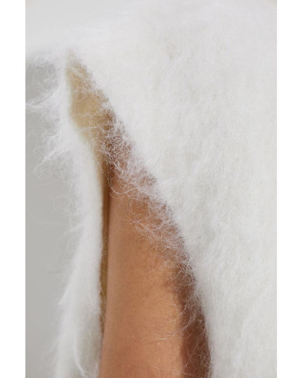 Marni White Brushed Turtleneck Sweater